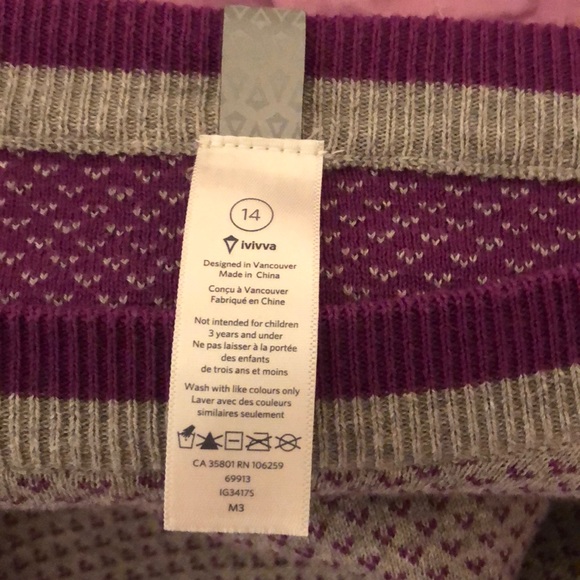 Ivivva sweater/dress purple and grey. - Picture 6 of 6